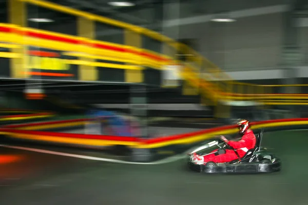 Cartas Passeio Alta Velocidade Karting Corrida Pista — Fotografia de Stock