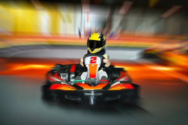 Cards Rides High Speed Karting Race Track — Stock Photo, Image