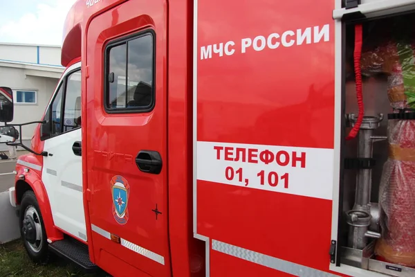Camion Dei Pompieri Gazon Next Emercom Della Russia Salone Internazionale — Foto Stock