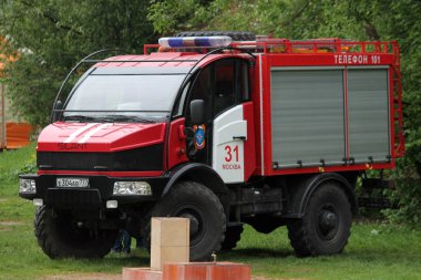 Rus mobil ateş komutu egzersizleri Moskova parkta üzerinde karmaşık Gyurza