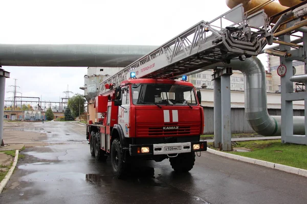 Yangın merdiveni geldi topraklarında / felaket Termik Santrali'nde 5 Ekim 2016 yılında Moskova'da eğitim.