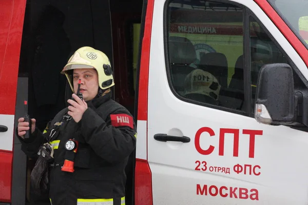 Декабря 2017 Года Департамент Пожарной Охраны Города Москвы Передал Информацию — стоковое фото