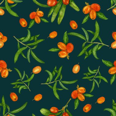 Suluboya, çilek ve Deniz-topalak renkli arka plan üzerinde ile seamless modeli. Suluboya resim el boyalı. Kağıt, kumaş, sarma, tasarım vb.