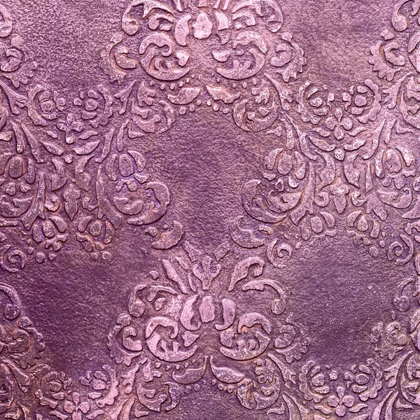 Hermoso Fondo Púrpura Pintura Acrílica Patrón Oriental Vintage —  Fotos de Stock