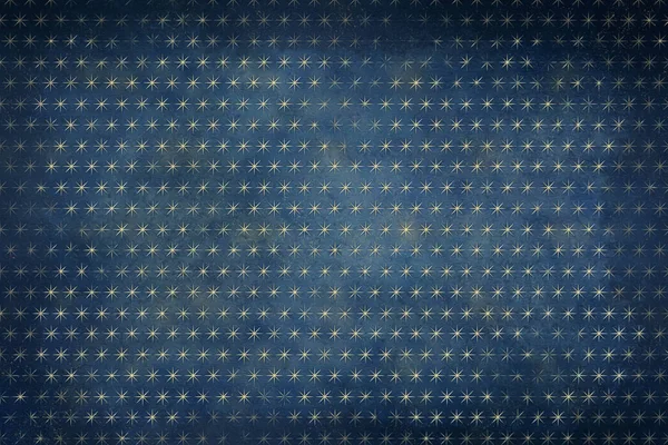 Navy blue and gold celestial stars background with dark vignette