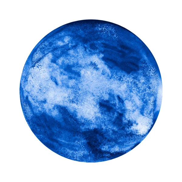 Beyaz Arka Plan Üzerinde Izole Mavi Gök Nesnesinin Suluboya Resim — Stok fotoğraf