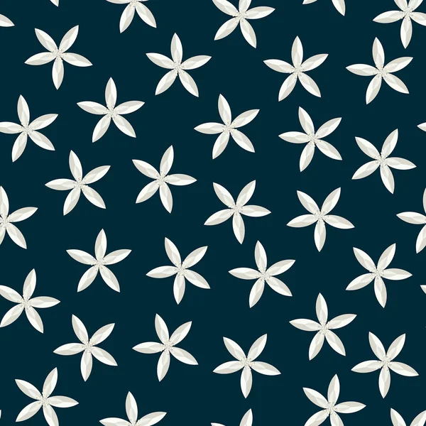 Patrón Flores Sin Costuras Decoración Floral Azul Blanca —  Fotos de Stock