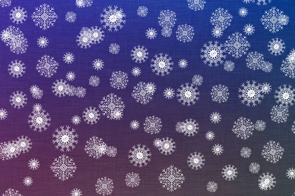 Fondo Azul Navideño Con Grandes Copos Nieve Pintados Textura Abstracta —  Fotos de Stock