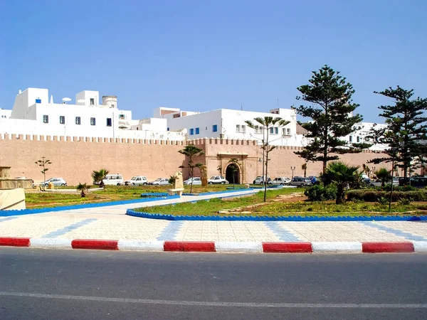 Kale Duvarları Gates Fas Şehir Essaouira — Stok fotoğraf