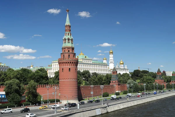 Вид Кремля Москвы Реки Россия Москва — стоковое фото
