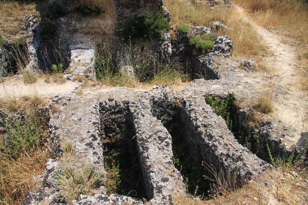 Burials of Mycenaean time near the village of Mazarata Royalty Free Stock Photos