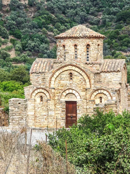 Iglesia Panagia Fodele Cerca Del Pueblo Greco Fodele Grecia Isla — Foto de Stock