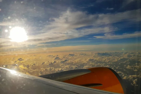 Vista Desde Ventana Del Avión — Foto de Stock