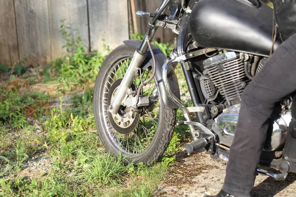 Motocicleta Motocicleta Detalhes — Fotografia de Stock