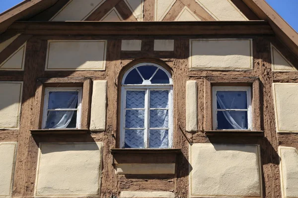 Casa Stile Tudor Facciate Case Nel Vecchio Stile — Foto Stock