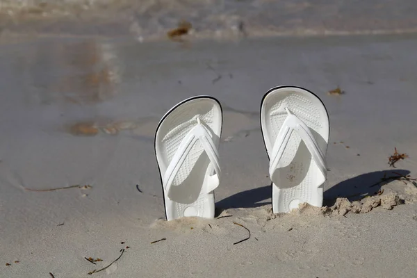 Sandály Pláži — Stock fotografie