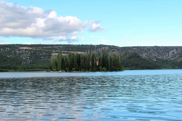 Fluss Krka Bei Visavac Kroatien — Stockfoto