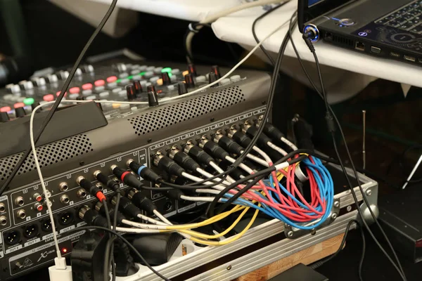 Apparatuur Voor Geluid Mixer Control Electornic Apparaat — Stockfoto