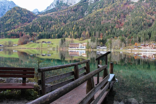 Bavyera Hintersee Berchtesgaden Milli Parkı Merkezinde Yer Alır — Stok fotoğraf