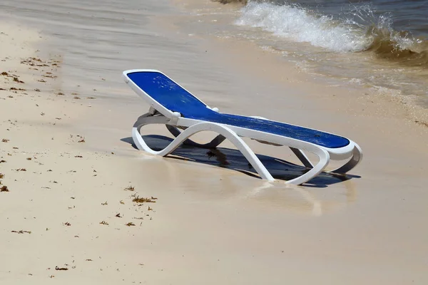 Sedie Sdraio Sedie Sulla Spiaggia — Foto Stock