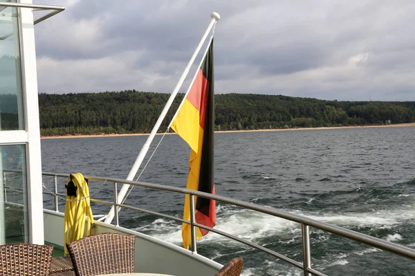 Путешествие Лодке Поездка Лодке Озеру Баварии — стоковое фото