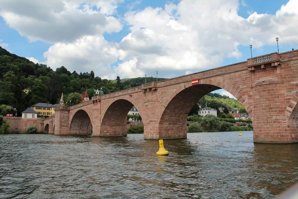 Rivière Neckar Pont Sur Neckar Heidelberg Allemagne — Photo