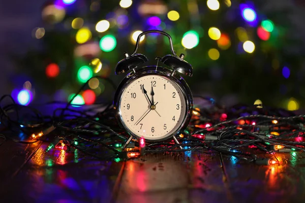 Composición Navideña Con Árbol Navidad Vestido Fondo — Foto de Stock