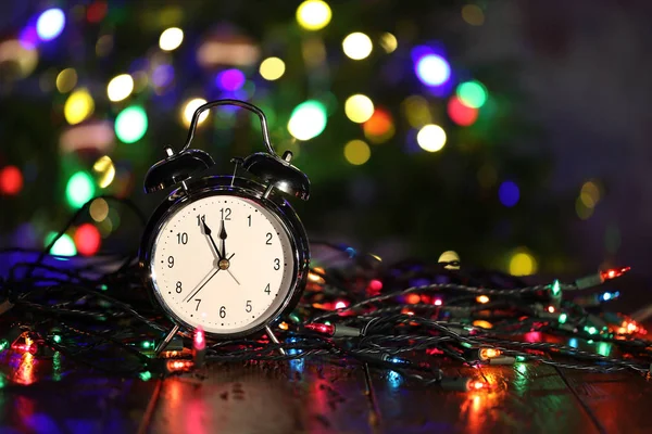 Composición Navideña Con Árbol Navidad Vestido Fondo — Foto de Stock