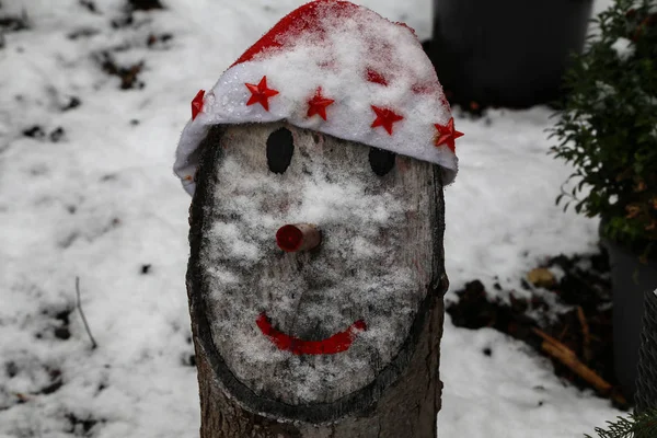 Chump met een gezicht gekleed in een New Years-cap — Stockfoto