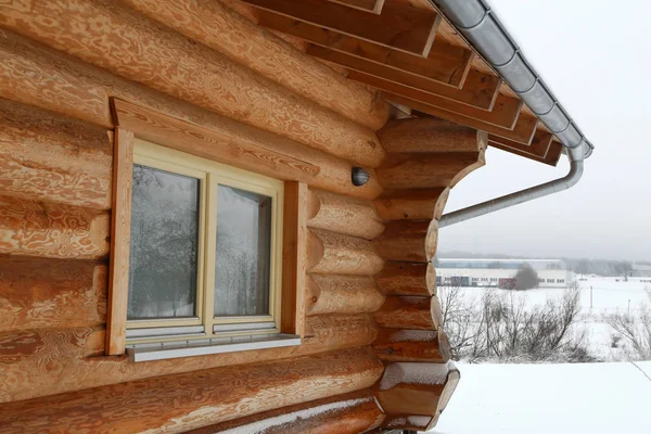 Sauna is healthy. Finnish sauna with hot dry steam — Stock Photo, Image