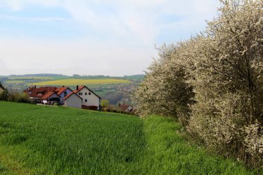 Sakin kırsal manzara köy 
