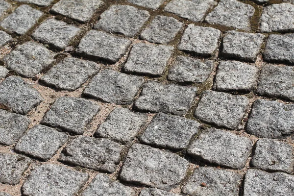 Stad Oude Geplaveide Oppervlak Van Weg — Stockfoto