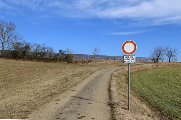 Passage Verboden Verkeersbord Weg — Stockfoto