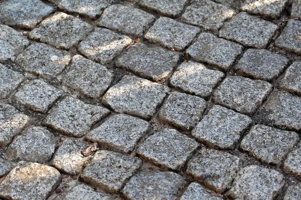 City Old Cobbled Surface Road — Stock Photo, Image