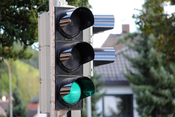 Yeşil Trafik Işığı Yeşil Trafik Işığı — Stok fotoğraf