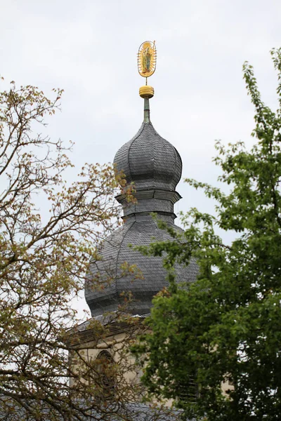 Iglesia Las Montañas Laudenbach Alemania — Foto de Stock