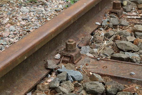 Old Pandangan Kereta Api Menutup — Stok Foto