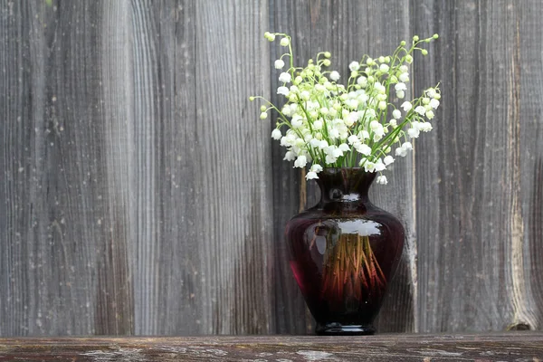 Vaso Com Belas Flores Frescas — Fotografia de Stock