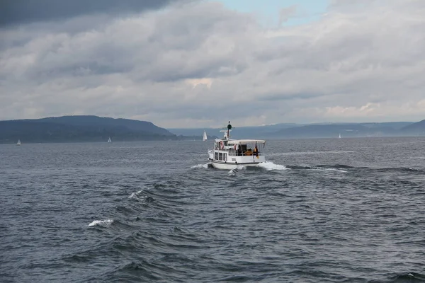 Lake Bodensee Een Bewolkte Dag Foto Van Bodensee Een Zeer — Stockfoto