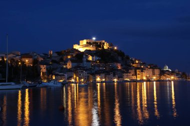 Hırvatistan'da Sibenik şehrinin görünümü