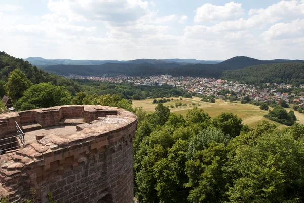 Part Drachenfels Castle Germany City Dahn — Stock Photo, Image