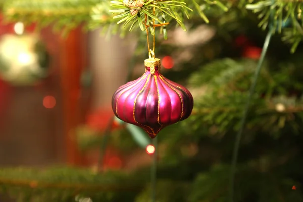 Schöne Weihnachts Und Neujahrsszene Weihnachtsmarkt — Stockfoto