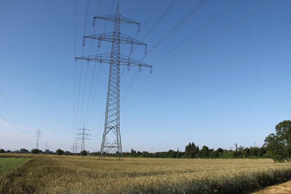 Power Lines Rural Landscape — Stock Photo, Image