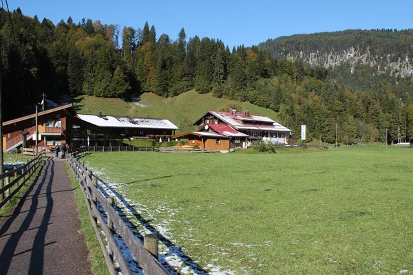 Tierras Altas Escena Rural Con Prado Verde — Foto de Stock