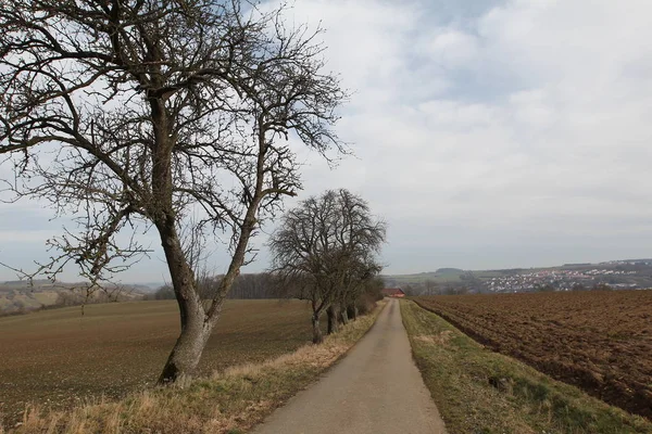 Straße Durch Ländliche Landschaft — Stockfoto