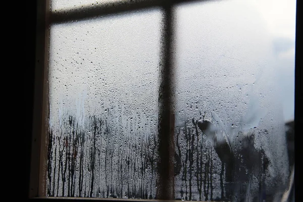 Fenster Einem Regnerischen Tag — Stockfoto