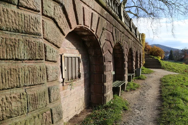 Stary Mur Budowlany Łukami — Zdjęcie stockowe