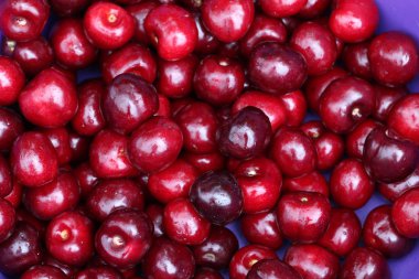 Kırmızı olgun kiraz full frame görüntü