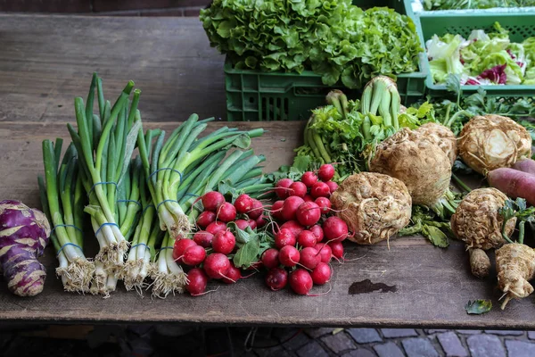 Marché Municipal Légumes Frais Vendre — Photo