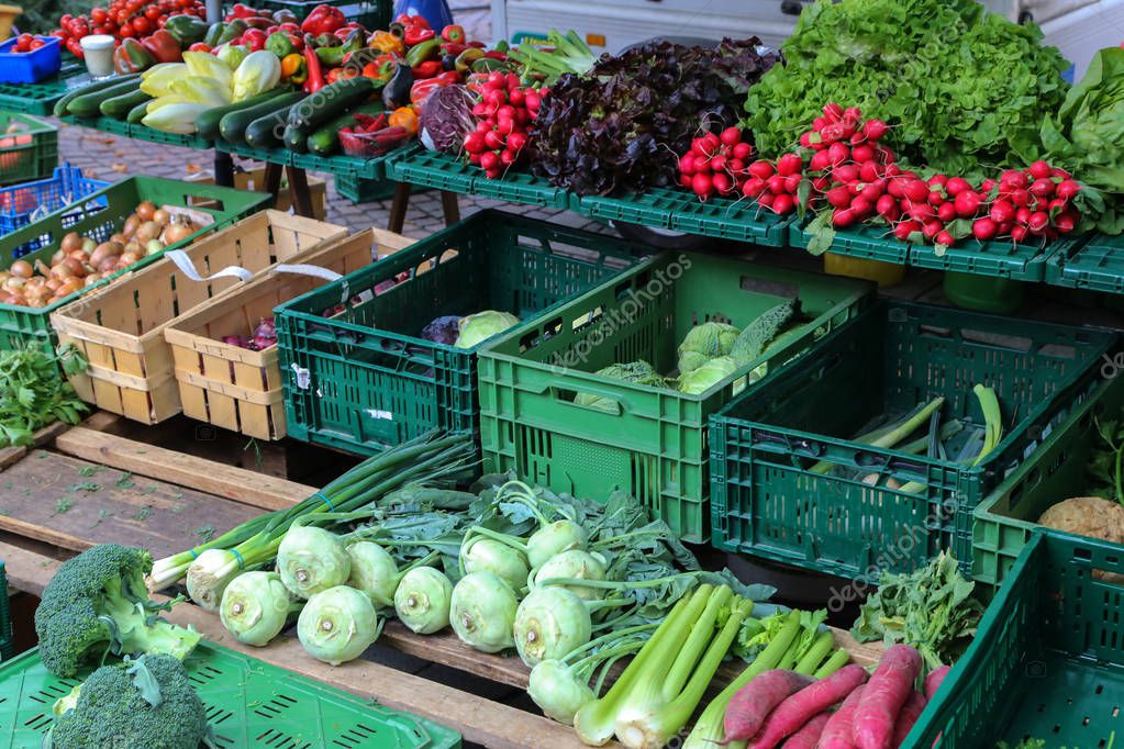 City market. Fresh vegetables for sale